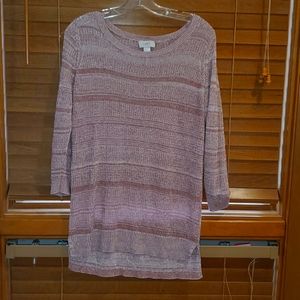 Loft tunic lightweight sweater in mauve